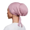 3 couleurs nouveau réglable Satin musulman sous écharpe casquette Satin doublé Modal sous-embouts protéger les cheveux Double couches intérieur Hijab