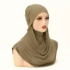 nouveau jersey hijab instantané pour femmes musulmanes hijab solide extensible sous capuchon foulard multi fonctionnel bandeau casquette intérieure de prière