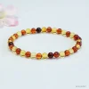 bracelet en ambre naturel pour femme, pierre précieuse de guérison, bijoux fins, véritable ambre baltique, bracelets colorés pour petite amie, cadeaux de colonne vertébrale, 100%
