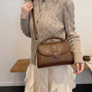 Sac à bandoulière en cuir pour femmes, fourre-tout de luxe élégant, sac à main classique de styliste, Style à la mode pour les tenues quotidiennes