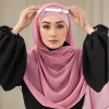 36 pièces/ensemble ruban hijab femmes musulmanes accessoire hijab antidérapant sous capuchon écharpe double face transparent ruban amovible facile à utiliser