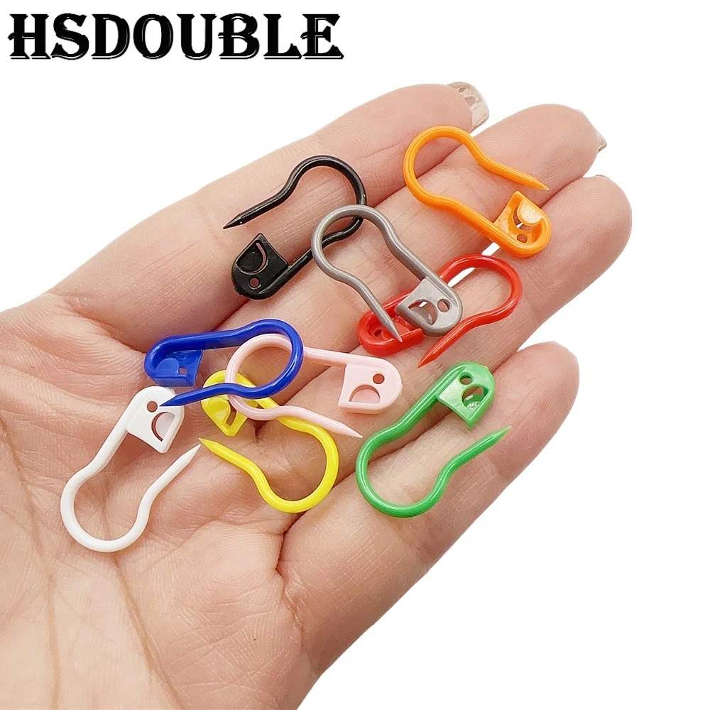 Épingles de sûreté en plastique colorées, marqueurs de tricot, Clips de points au Crochet pour bricolage, tricot, couture, accessoires pour vêtements artisanaux, 100 pièces/boîte
