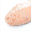 sandales confortables à semelles plates pour femmes, chaussures de plage ajourées à bouche peu profonde, en gelée, respirantes, transparentes, scintillantes, été