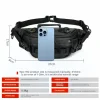 1pc fanny sac de pêche 11,8 pouces étanche résistant aux rayures en plein air sport pêche bandoulière taille pack sac fanny pack ceinture sac