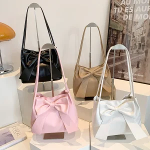 Sacs à main avec nœud pour femmes, sacs à bandoulière, sac à aisselles de loisirs, sacs de Shopping polyvalents, sac à main boulette, sacs à main féminins