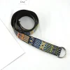ceinture tressée en nylon pour hommes et femmes, style ethnique, multi décontracté, double anneau, boucle, tissage, sangle en toile