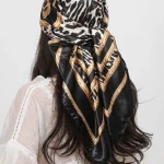 Foulard de tête carré en soie pour femmes, marque de luxe, 90x90cm, Bandana en Satin, Foulard doux, Hijab, foulards pour cheveux pour dames