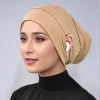 sous casquette hijab pour femmes musulmanes avec trou d'oreille, casquettes hijab, bandanas sous casquettes pour hijabs, écharpe de sauna, sous écharpe, bande islamique, mode