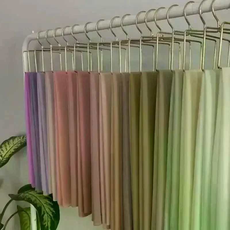 ramadan musulman en mousseline de soie hijabs pour femme couleur unie foulard long châle écharpe mince respirant crème solaire tête enveloppement hijabs écharpe