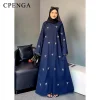 abaya – robe de luxe pour femmes musulmanes, broderie papillon, modeste, tenue de vacances islamique, mode dubaï, kaftan turquie, 2025
