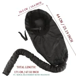 Bonnet à capuche pour sèche-cheveux, accessoire Extra Large, réglable, pour conditionnement en profondeur, bonnet chauffant pour séchage amélioré avec sangle élastique