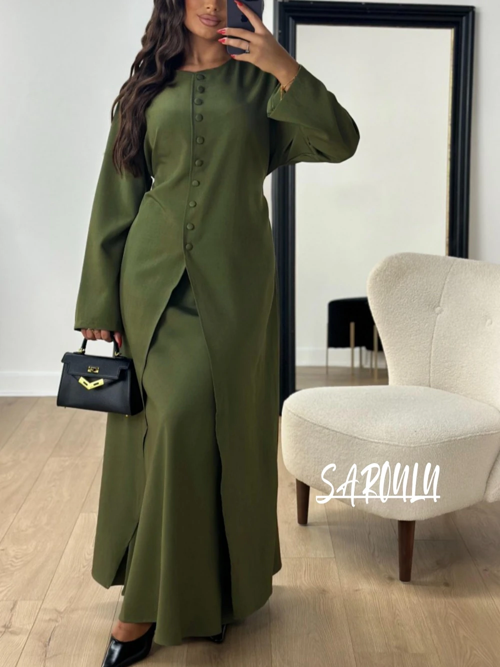 Robe de soirée en Satin pour femmes musulmanes, col rond, Simple, 2 pièces, Abaya modeste, Caftan, nouvelle collection, Robe de soirée formelle avec boutons Robe de soirée en Satin pour femmes musulmanes, col rond, Simple, 2 pièces, Abaya modeste, Caftan, nouvelle collection, Robe de soirée formelle avec boutons