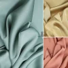 charmeuse en satin soyeux brillant pour femme, tissu de haute qualité, grill en satin pour patients, haut précieux pour mariage, pantalon large, matériau imbibé