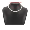 collier ras du cou en perles pour femmes, bijoux tendance pour fête de mariage, grande perle, élégant, blanc, imitation de perles, x0172, 2023