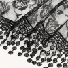 polyvalent rétro dentelle glands écharpe longue rose broderie femme wrap châles couleur unie foulard voiles pour les femmes
