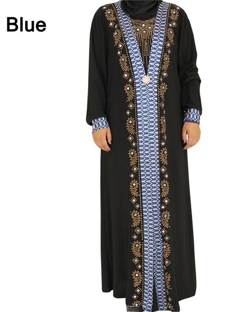 dubaï arabe islam abaya femmes musulmanes longue robe paillettes perles caftan robes élégantes épissure maxi robes islamique 2026 caftan