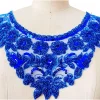 décoration de vêtements appliquée à col rond, tissu pour robe musulmane arabe, paillettes faites à la main, cristal, diamant chaud, accessoires matériels