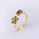 Bagues réglables en argent Sterling 925 pour femmes et petite amie, bijoux fins plaqués or 18 carats, Zircon, luxe, mariage