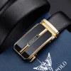 ceinture en cuir haut de gamme pour hommes avec boucle automatique, ceinture d'affaires à la mode