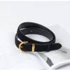 ceinture décontractée en daim et cuir véritable pour femme, tendance rétro, broche en alliage, design de luxe, cadeaux d'affaires