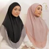 Hijab Élégant Instantané pour Femme Musulmane, Châle Islamique, Facile à vitation, Ramadan, Eid, Arabe, Turban