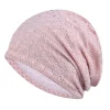 bonnet en dentelle douce et décontracté, style ethnique, strass, chaud, confortable, bonnet de nuit, hijab, turban, pour l'extérieur