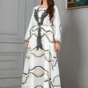 abaya robe de soirée longue brodée pour femme, jalabiya, ramadan, maroc, dubaï, kaftan, islam, eid, musulman, arabe, Éducatif, 2024