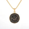 collier pendentif religieux en acier inoxydable pour hommes et femmes, amulette d'allah islamique, protection arabe musulmane, cadeau de bijoux