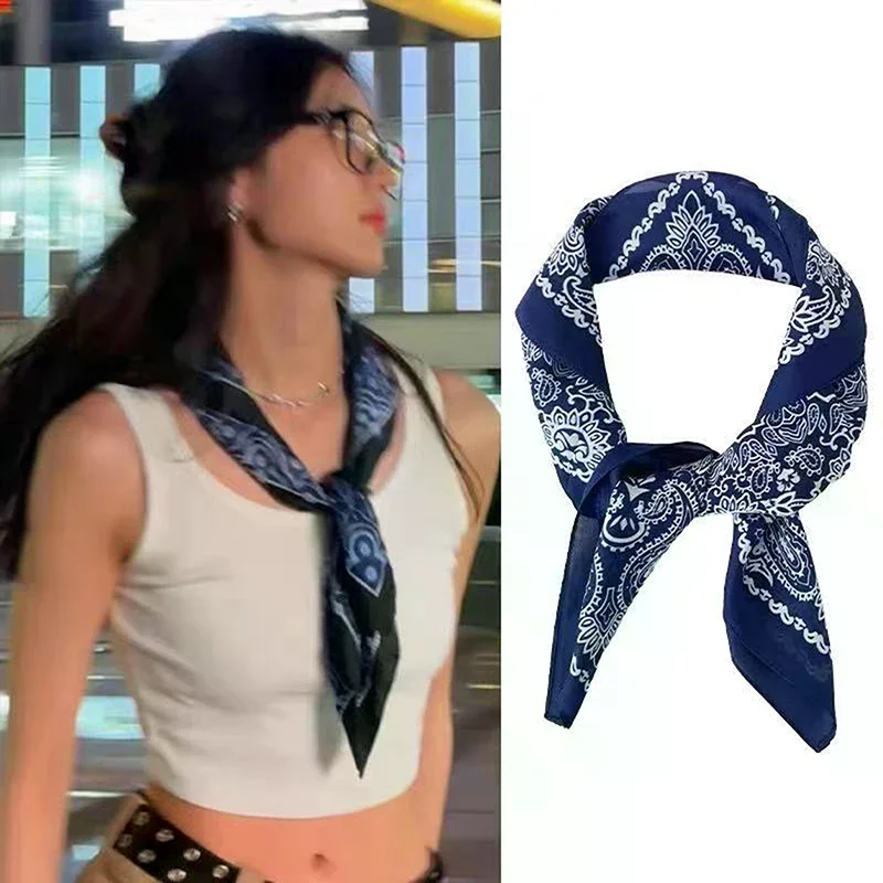 foulard carré en satin de soie pour femmes, 70cm, haut de gamme, mode, enveloppes hijab, rubans pour cheveux, foulard, châle, bandana