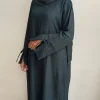 robe abaya ample et fermée, robe pour femmes musulmanes, pull à manchette fendue, coupe décontractée, vêtements islamiques du ramadan et de dubaï, tenue hijabi décontractée