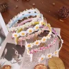 bandeau de sauna pour femme et fille, ornement de cheveux, boho chic, fleurs brodées, masque facial de yoga, porte cheveux