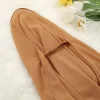Écharpe hijab en mousseline de soie pour femme musulmane, turban avec bande artificiel astique, enveloppe instantanée pour sauna islamique