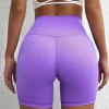 leggings courts de sport pour femmes, couleur unie, yoga, soutien de compression, sueur vagin, entraînement complet, jogging, cyclisme, poche interne