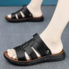 sandales pour hommes 2023 mode d'été décontracté chaussures de plage à la mode éclaté plage un mot sandales pantoufles confortables