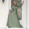 robe abaya en satin à manches sulfpour femme musulmane, vêtement Éducatif, à la mode européenne