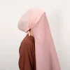 musulman instantané hijab paillettes hijab avec capuchon bonnet instantané satin soie hijab broches châle foulard sous écharpe couverture bandeau