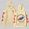 sweat shirt à capuche imprimé akira pour hommes et femmes, unisexe, à la mode, surdimensionné, manches longues, manteau pull