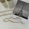 ceintures en chaîne en coquillage de perles, élégantes, en métal, fines, pour robe, jupe, bretelles, accessoires pour vêtements de banquet