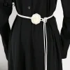 Bohemian Floral Waist Rope For Women White Belt With Small Charming Style Charming Style High-End Dress Waisto