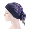 simple pour les femmes écharpe bandeau femmes chapeau bonnet de nuit hijab élastique bandeau de cheveux turban casquette soyeux bonnet foulard