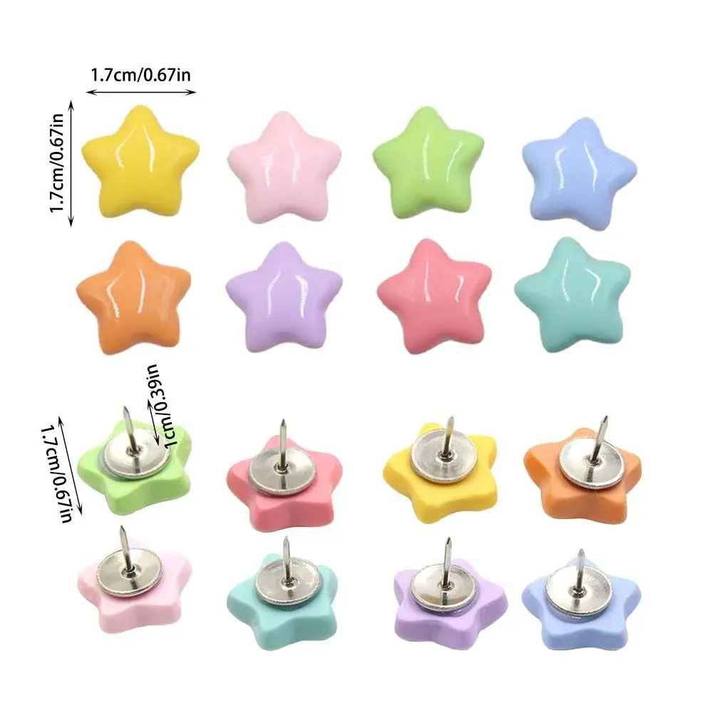 Punaises pentagramme 3D créatives en forme d'étoile, goujons décoratifs colorés multifonctionnels, décoration murale pour Photo, DIY, 20/50 pièces