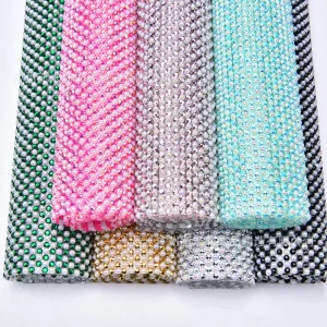 Autocollant de garniture en biscuits pour document AB, perles, résine, diamant, maille, correctif, auto-adhésif, bricolage, vêtements, meubles, 24x40cm