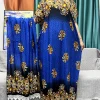 abayas robe en coton à imprimé floral pour femmes, robes musulmanes africaines, robes islamiques, écharpe en dentelle, 2024x80cm, été, nouveau, 160