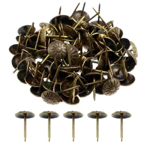 100 pièces fer clous décoratifs meubles punaises punaises motif chrysanthème épingles de rembourrage pour chaises Design