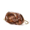 pochette de luxe en acrylique pour femmes, sac à bandoulière de soirée vintage en coquille de marbre avec chaîne, sac à main à bandoulière, portefeuilles de vacances