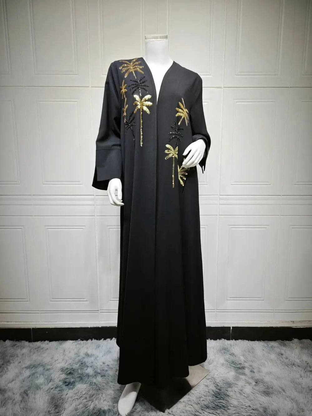 eid abaya femmes robe musulmane broderie fête jalabiya ramadan long cardigan abayas robes largos robe arabe maroc caftan