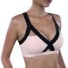 soutien gorge de sport respirant pour femme, haut de fitness anti transpiration, soutien gorge de yoga sans couture, haut court antichoc, soutien gorge push up, haut d'entraînement de gym
