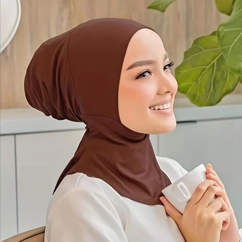 chapeau hijab artificiel astique pour femme, turban doux, sous Écharpe, casquette intérieure, Écharpe de sauna décontractée, ramadan