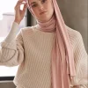 hijab jersey Écharpe hijab en jersey de coton pour femmes musulmanes, châle, extensible, facile à utiliser, en modal, turban africain foulard musulmane pour femme echarpe islam turban femme bandana noir bandeau hijab