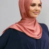 chaud premium satin froissé hijab écharpe en mousseline de soie châle plaine femmes musulmanes hijabs respirant islam femmes turban plissé écharpe ramadan